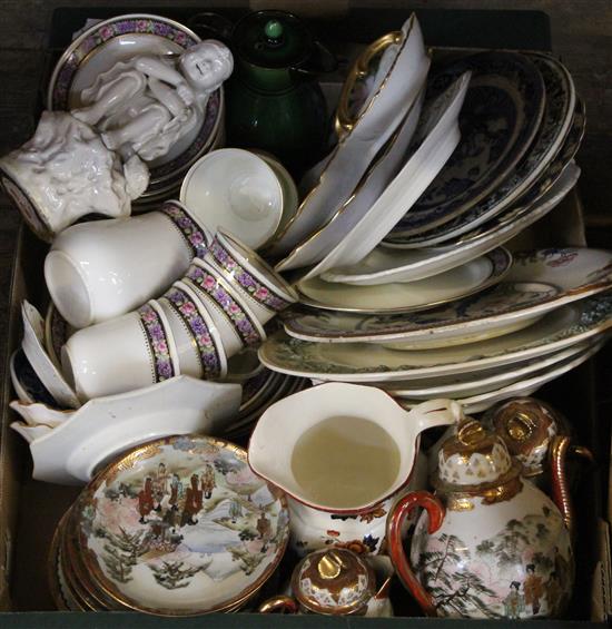 Mixed teaware, faience etc